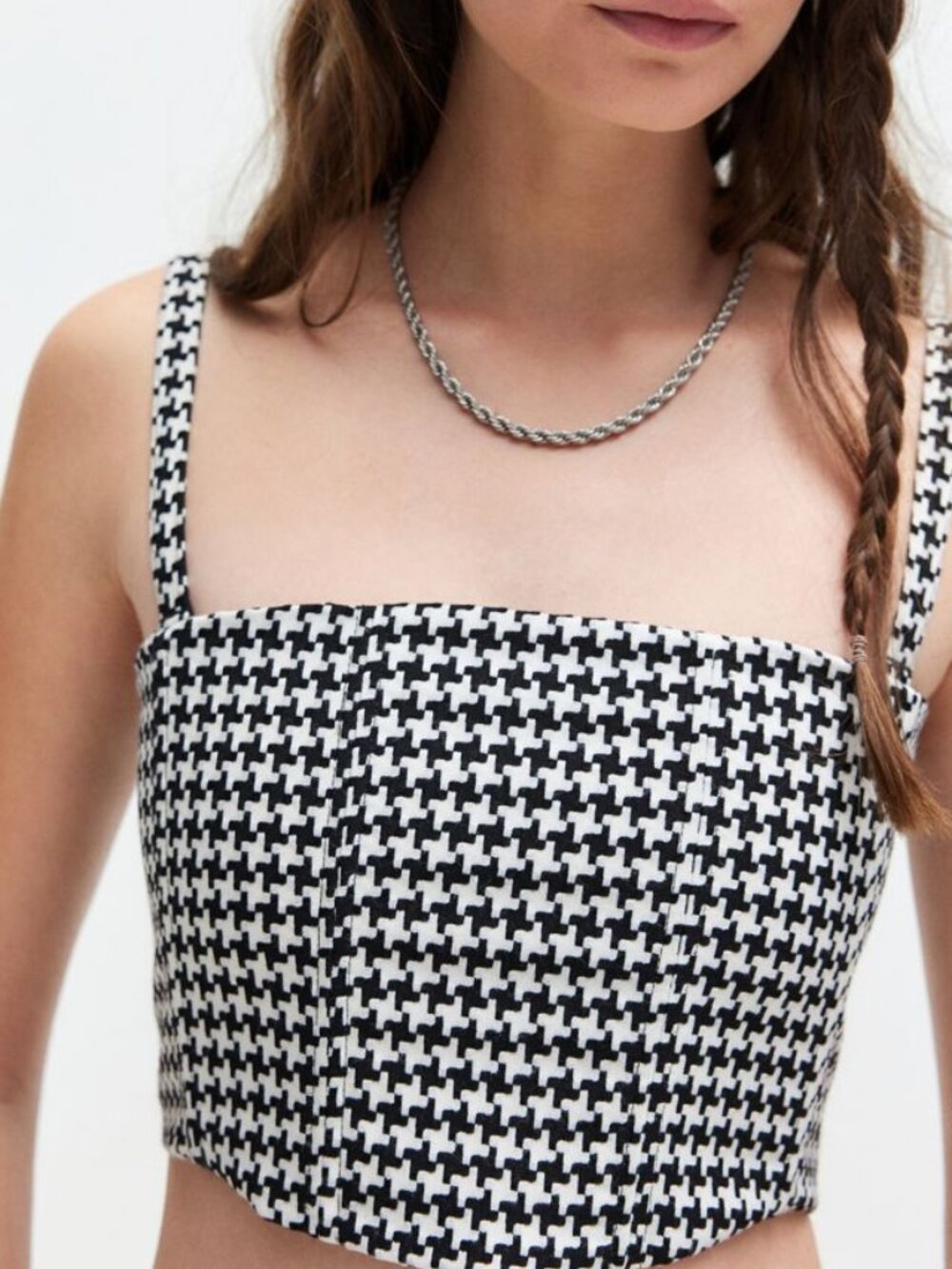 WILDFANG Empower Houndstooth 6-Way Corset